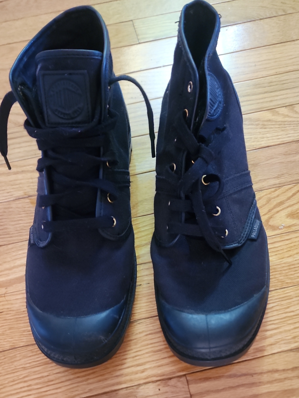 Men's Palladium Black Pampa Hi Originale Canvas High-Top Boots - Picture 1 of 9